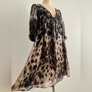 Zara Animal print dress size M